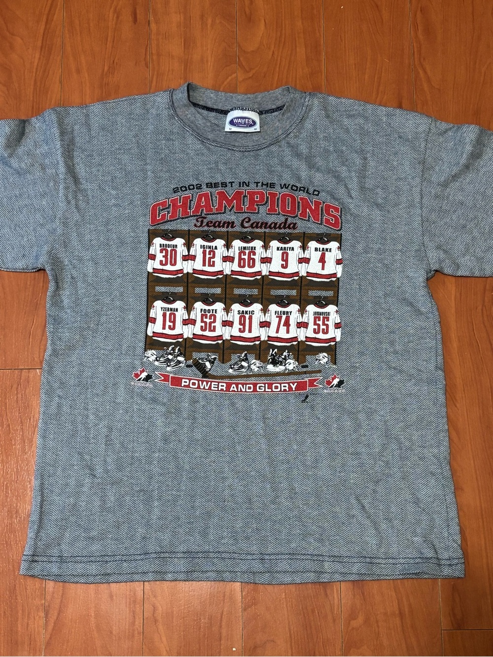 Gray 'Champions Team Canada' Short Sleeve Graphic Tee